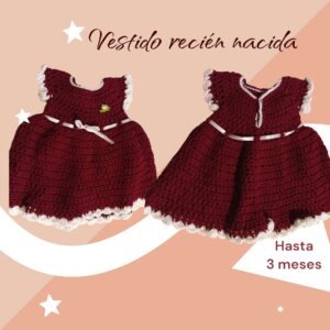 Vestido para bebé (Recién nacido a 3 meses)