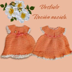 Vestido para recién nacido (Color naranja)