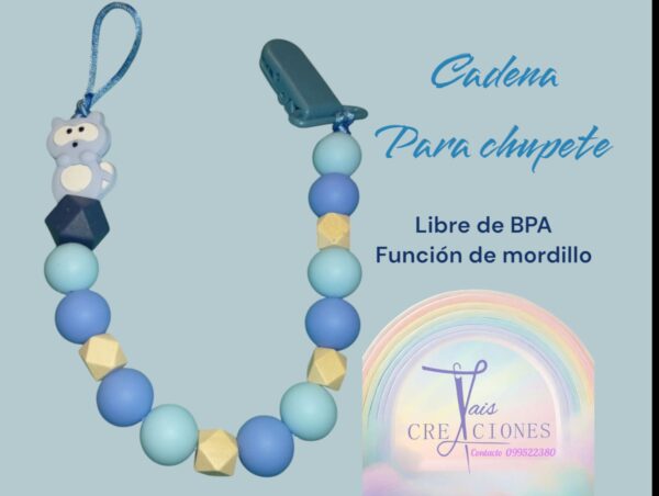 Cadena para chupete libre de BPA