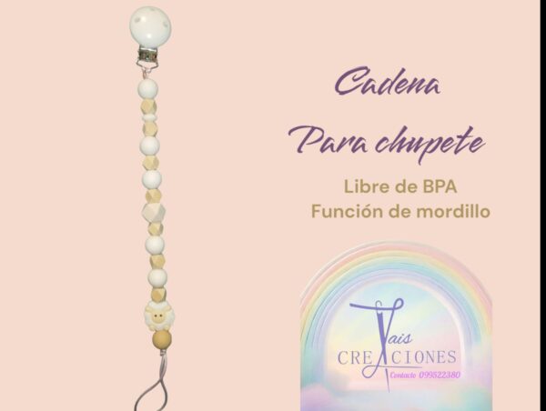 Cadena para chupete libre de BPA
