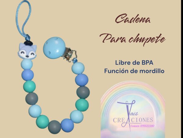 Cadena para chupete libre de BPA