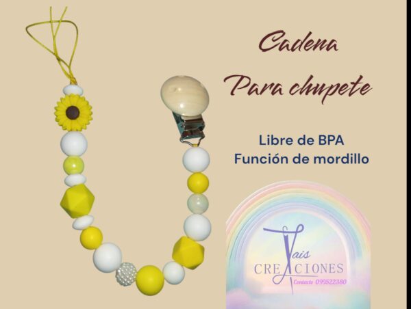 Cadena para chupete libre de BPA