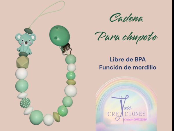 Cadena para chupete libre de BPA