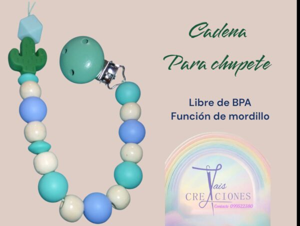 Cadena para chupete libre de BPA