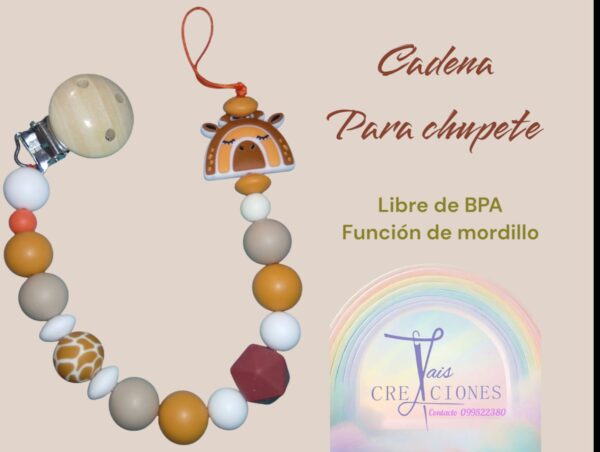 Cadena para chupete libre de BPA