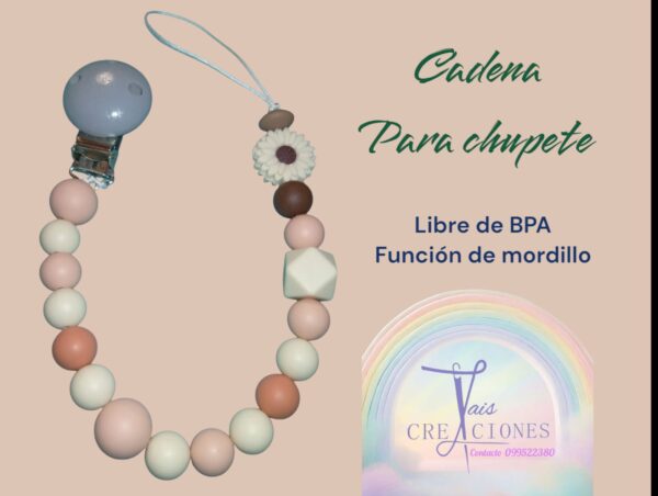 Cadena para chupete libre de BPA