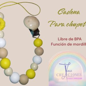 Cadena para chupete libre de BPA