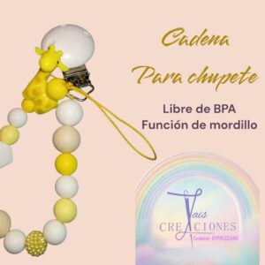 Cadena para chupete libre de BPA