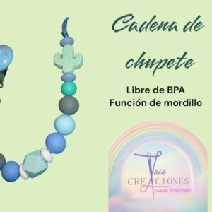 Cadena para chupete libre de BPA