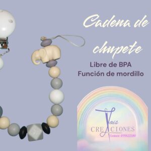 Cadena para chupete libre de BPA