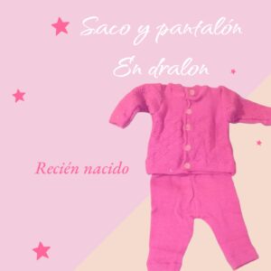 Saco con Pantalón para Recién Nacido (Color Rosa)