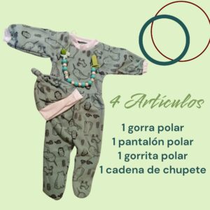 Set de Invierno para Recién Nacido – Polar Suave (4 Piezas) verde