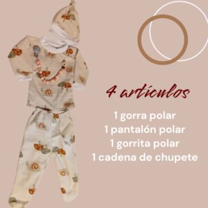 Set de Invierno para Recién Nacido – Polar Suave (4 Piezas) (caracolitos)