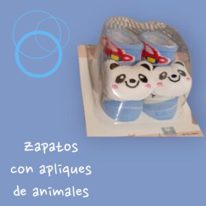 Zapatos para Bebé con Apliques de Animales (Osito)