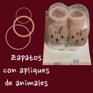 Zapatos para Bebé con Apliques de Animales(gatito)