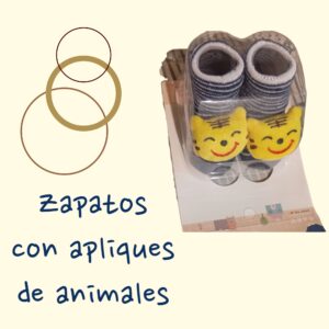 Zapatos para Bebé con Apliques de Animales (tigre)