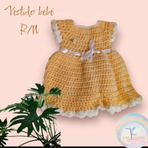 Vestido para recién nacido Amarillo oro