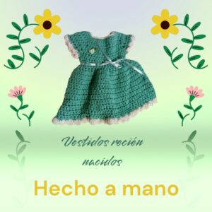 Vestido para recién nacido (Color verde)